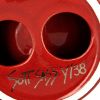 Ettore Sottsass, cendrier pour cigare modèle Y38, en céramique émaillée rouge, édition EAD, signé, années 1990 - Detail D1 thumbnail