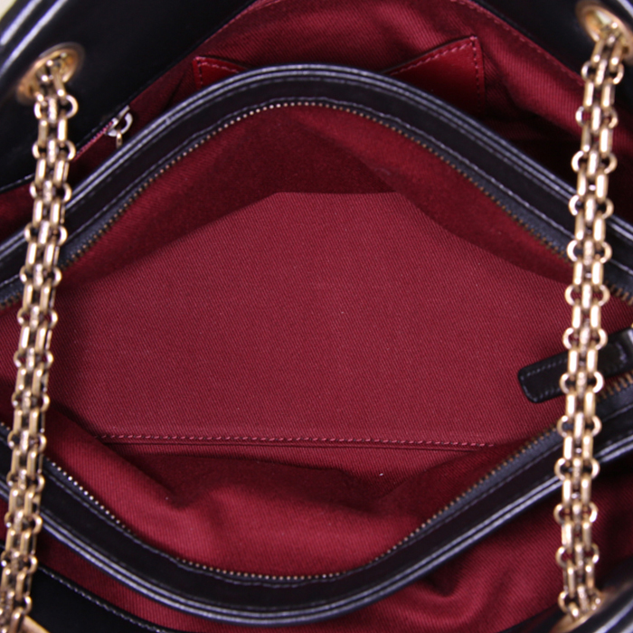 Borsa a tracolla Chanel Mademoiselle in pelle trapuntata nera - Detail D3