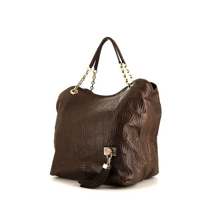 Louis Vuitton - Authenticated Whisper Handbag - Leather Brown Plain for Women, Good Condition