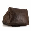 Louis Vuitton shopping bag in chocolate brown leather - Detail D4 thumbnail