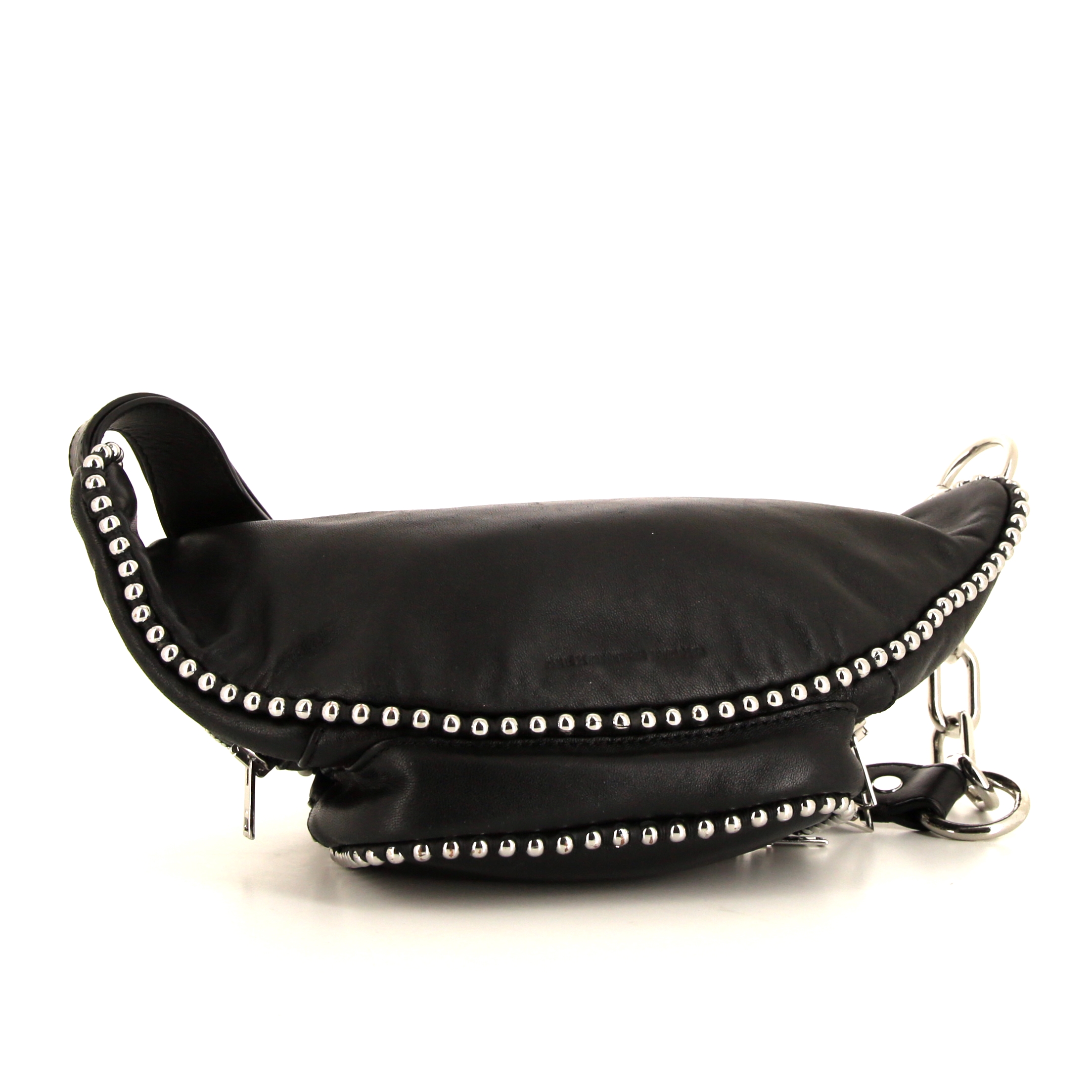 Pochette-cintura Alexander Wang in pelle nera con decoro di borchie - Detail D4