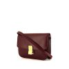 Céline Classic Box shoulder bag in burgundy box leather - 00pp thumbnail