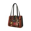 Bottega Veneta handbag in brown python and black leather - 00pp thumbnail
