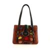 Bottega Veneta handbag in brown python and black leather - 360 thumbnail