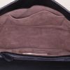 Bolso de mano Bottega Veneta en piel de pitón marrón y cuero negro - Detail D2 thumbnail