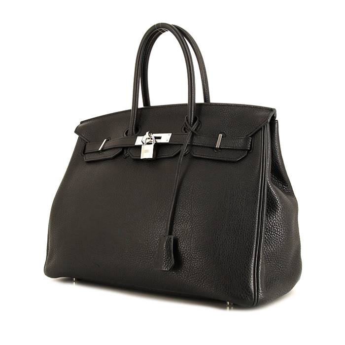 Hermes Birkin bag 35 Black Togo leather Silver hardware