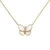 Van Cleef & Arpels Papillon necklace in yellow gold,  mother of pearl and diamonds - 00pp thumbnail