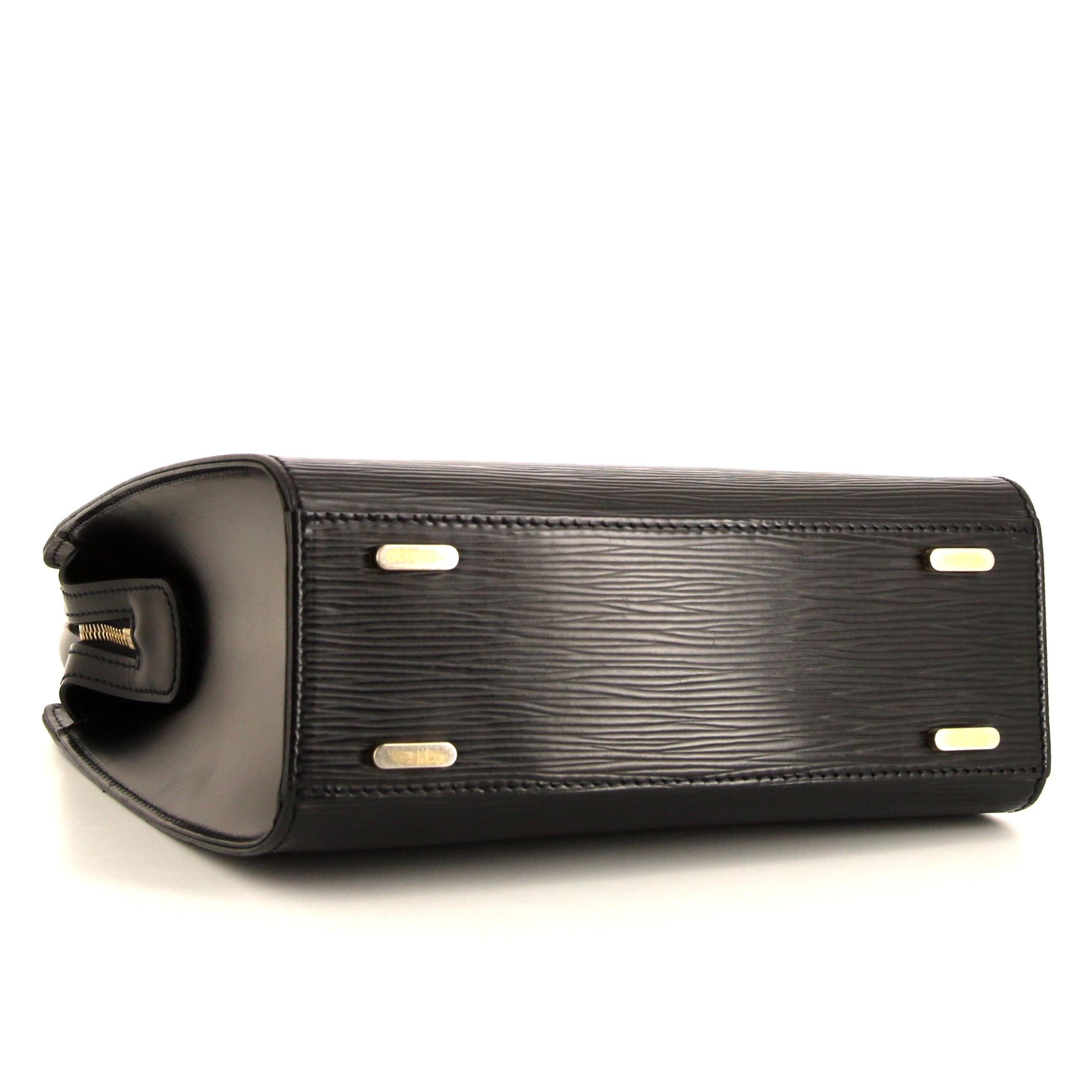 Louis Vuitton handbag in black epi leather - Detail D4