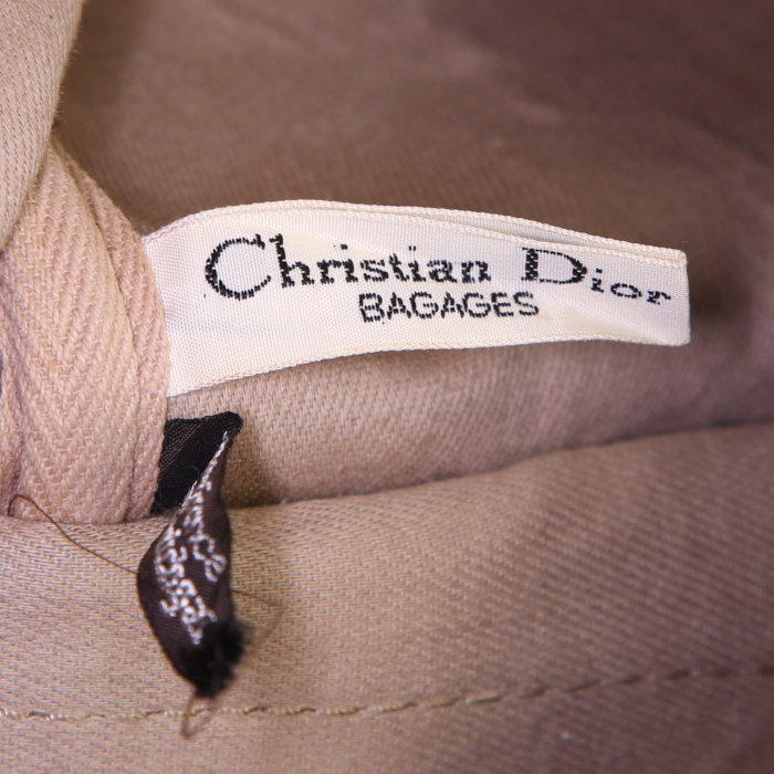 Bolso de mano Dior en lona monogram color burdeos y cuero color burdeos - Detail D3