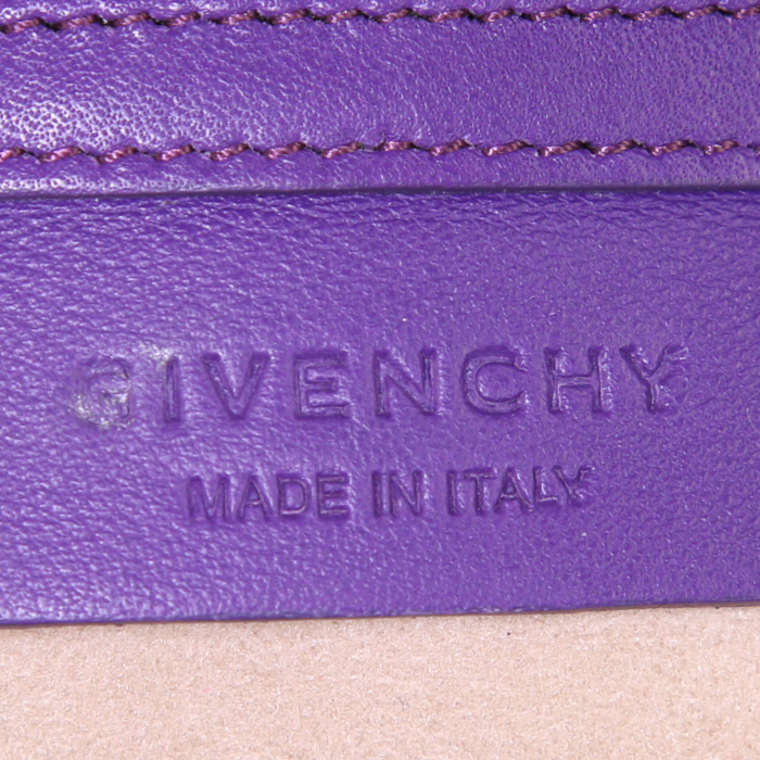 Handbag in purple leather - Detail D4