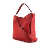 Fendi Sellerie Anna handbag in red grained leather - 00pp thumbnail