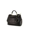 Dolce & Gabbana Sicily Soft handbag in black grained leather - 00pp thumbnail
