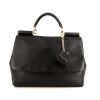 Dolce & Gabbana Sicily Soft handbag in black grained leather - 360 thumbnail