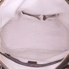 Gucci Catherine handbag in beige canvas and chocolate brown leather - Detail D2 thumbnail