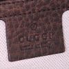 Borsa Gucci Catherine in tela beige con motivo e pelle marrone cioccolato - Detail D3 thumbnail