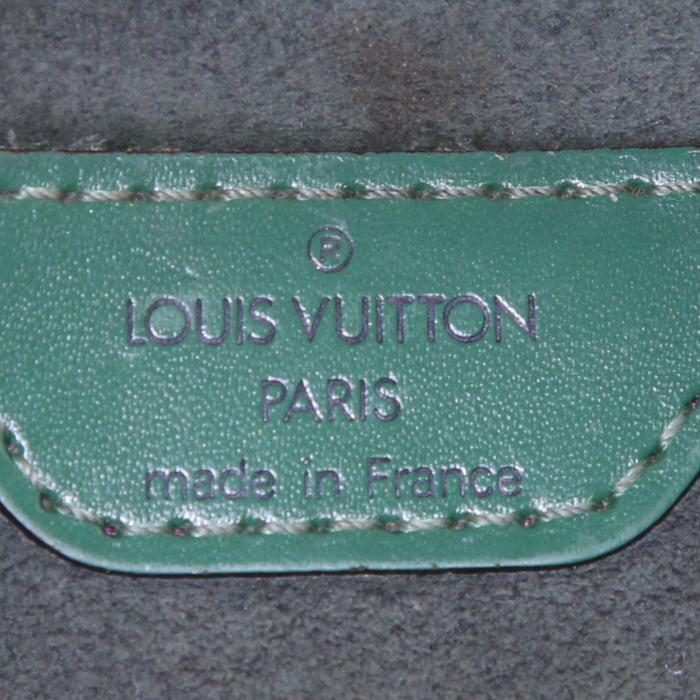 Sac cabas Louis Vuitton Saint Jacques petit modèle en cuir épi vert - Detail D3