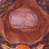 Shopping bag Louis Vuitton Flanerie in tela monogram marrone e pelle naturale - Detail D2 thumbnail