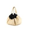 Shopping bag Chanel Grand Shopping in pelle bianca e tela nera - 00pp thumbnail