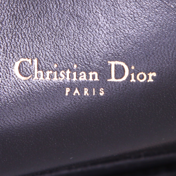 Sac à main Dior Miss Dior mini en cuir matelassé noir - Detail D3