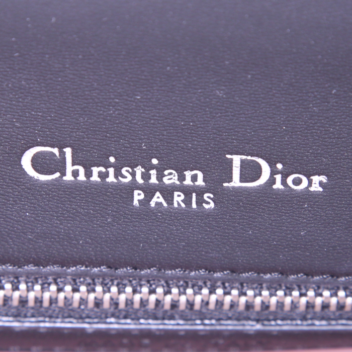 Dior Diorama large model shoulder bag in black leather - Detail D4