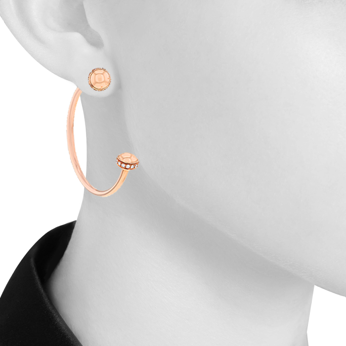 Orecchini a cerchio Piaget Possession in oro rosa e diamanti