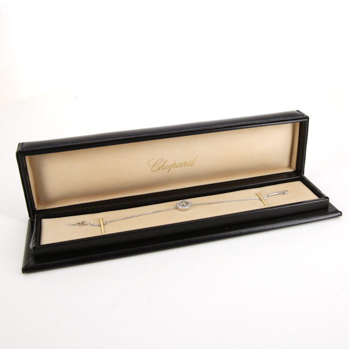 Bracciale Chopard Happy Diamonds in oro bianco e diamanti - Detail D2