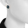 Paire de boucles d'oreilles Pomellato Ritratto en or rose,  topaze bleue et diamants - Detail D1 thumbnail