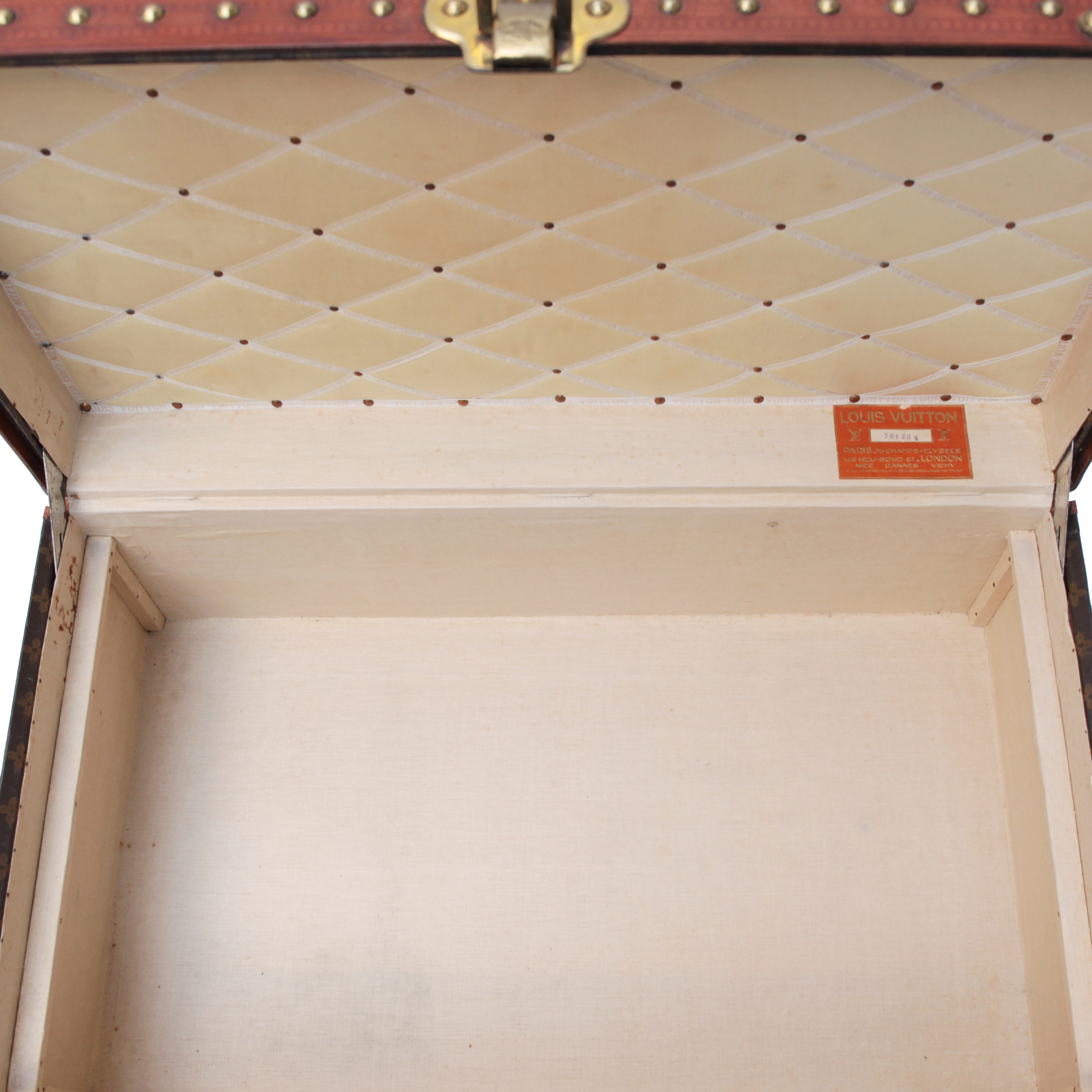Louis Vuitton cabine trunk in monogram canvas and brown lozine (vulcanised fibre) - Detail D3