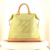 Louis Vuitton Polochon travel bag in yellow logo canvas and natural leather - 360 thumbnail