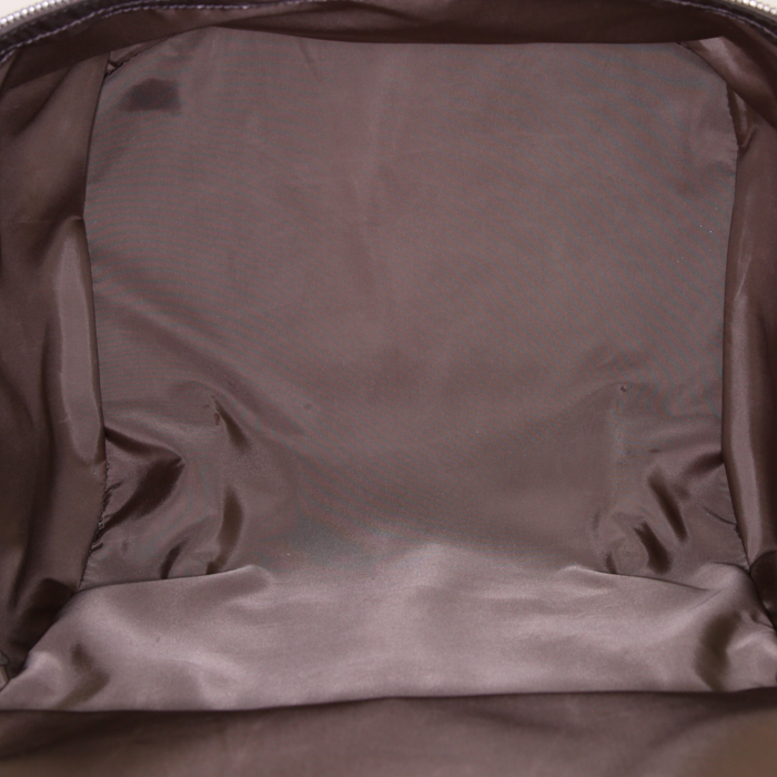 Louis Vuitton America's Cup travel bag in yellow damier canvas and natural leather - Detail D2