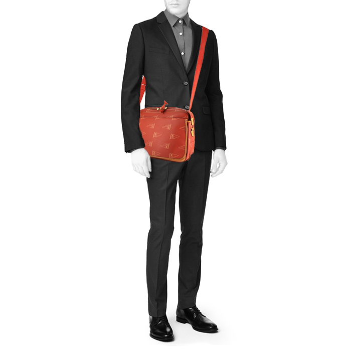 Borsa bisaccia Louis Vuitton Limited Edition America's Cup Reporter in tela siglata rossa - Detail D1