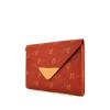Pochette Louis Vuitton America's Cup en toile enduite rouge et cuir naturel - 00pp thumbnail
