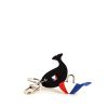 Porte-clef Louis Vuitton en cuir noir et rouge - 00pp thumbnail