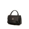 Borsa a tracolla Chanel Coco handle in pelle nera - 00pp thumbnail