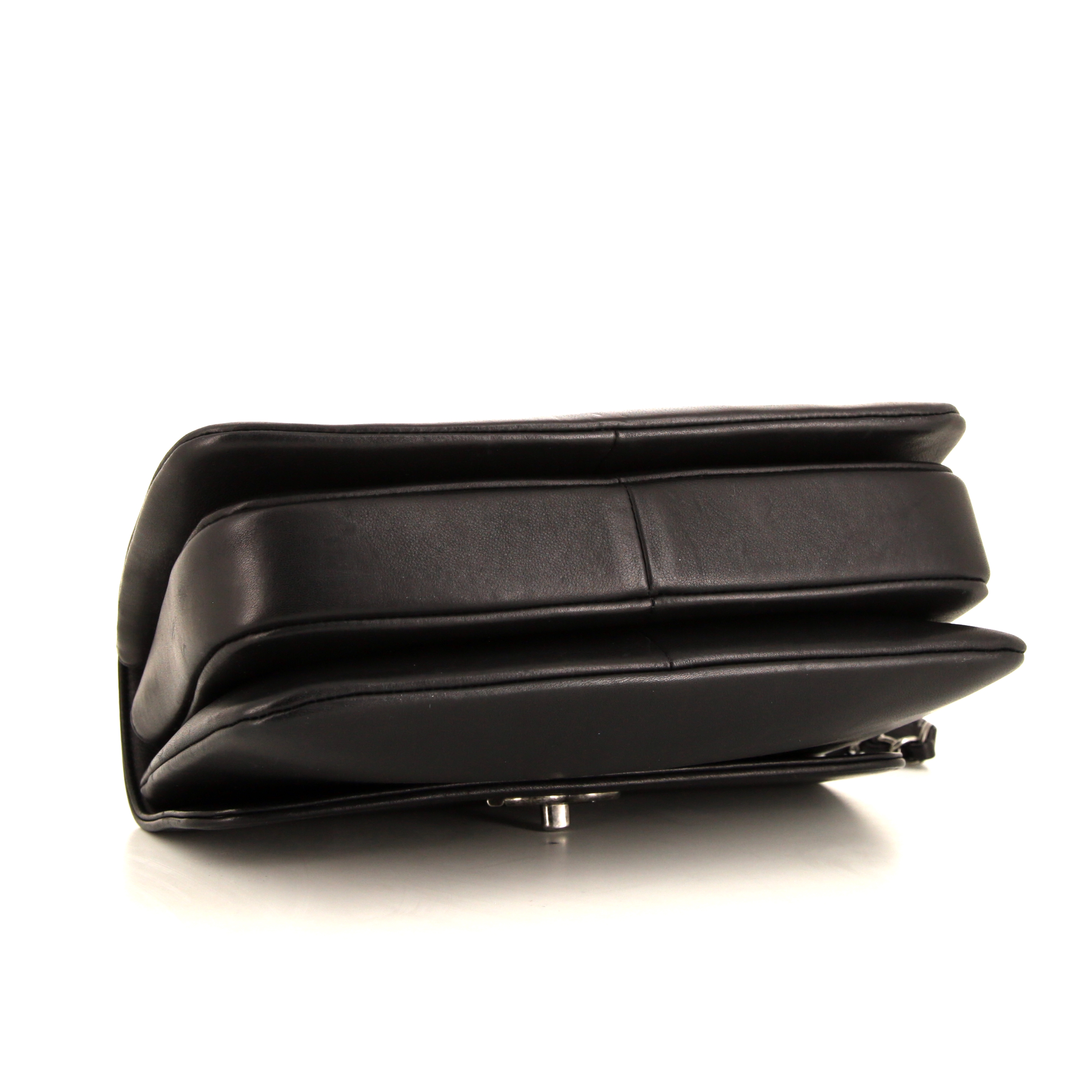 Chanel Coco handle shoulder bag in black leather - Detail D5