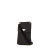 Prada cellphone holder in black leather saffiano - 00pp thumbnail