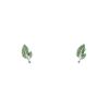 Paire de clous d'oreilles Dior Rose Dior Bagatelle en or blanc et tsavorites - 00pp thumbnail