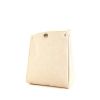 Zaino Hermès Herbag - Backpack in tela beige e pelle marrone - Detail D1 thumbnail