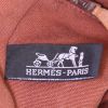 Shopping bag Hermès Sceau in tela marrone - Detail D3 thumbnail