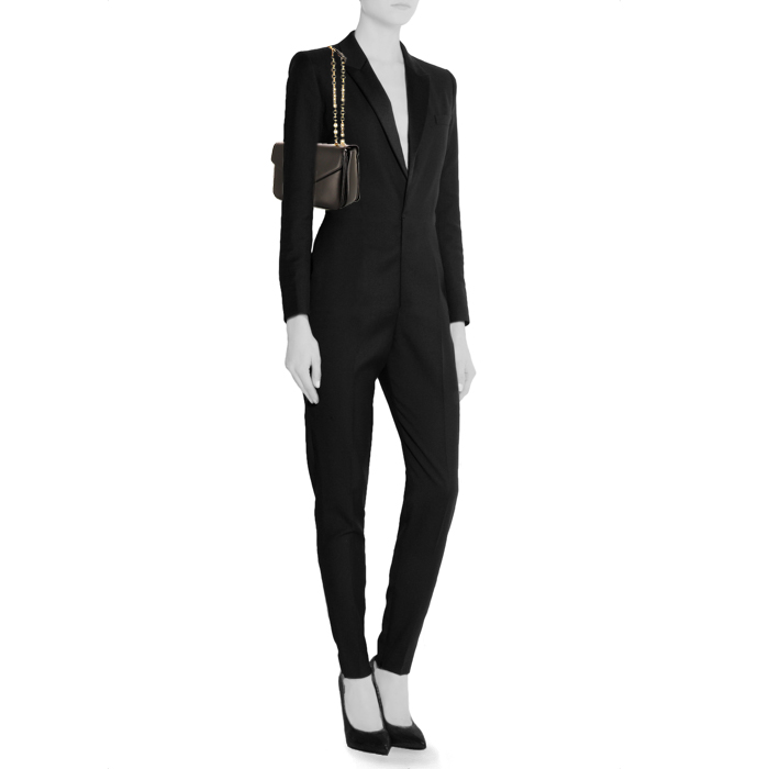 Celine C Bag medium model shoulder bag in black leather - Detail D1