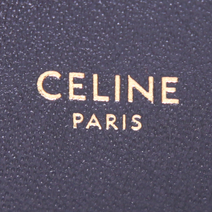 Celine C Bag medium model shoulder bag in black leather - Detail D4