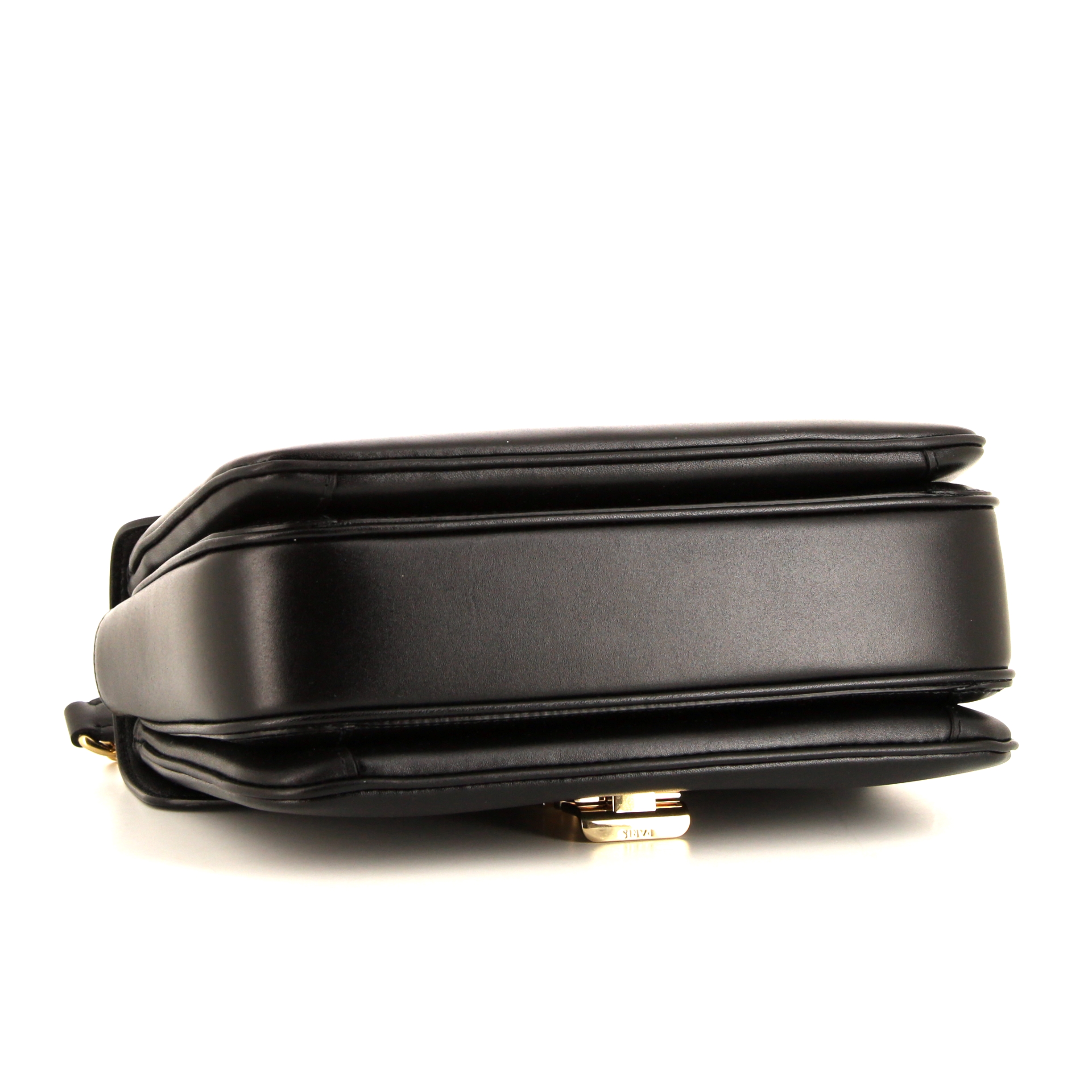 Celine C Bag medium model shoulder bag in black leather - Detail D5
