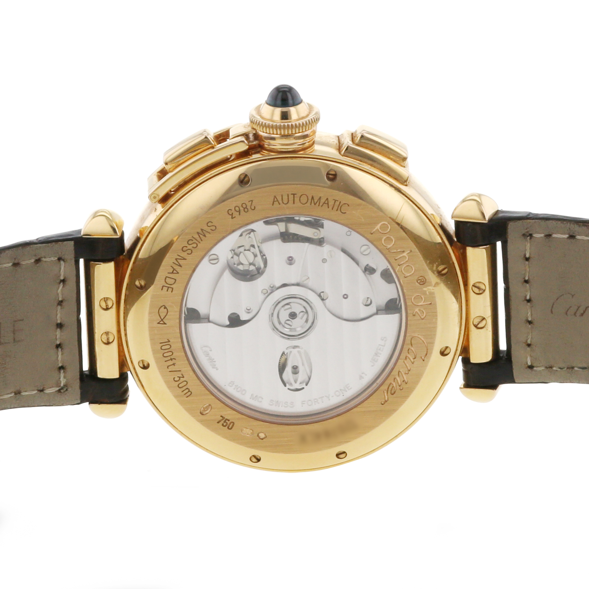 Cartier Pasha Chrono watch in pink gold Ref:  2863 Circa  2010 - Detail D1