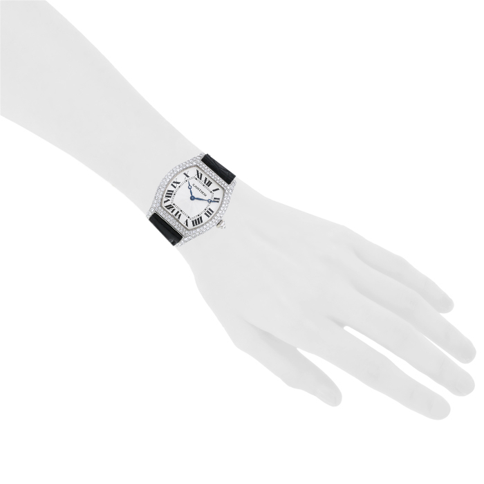 Orologio Cartier Tortue in oro bianco Ref :  2497 Circa  2000 - Detail D1