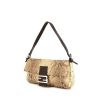 Fendi Baguette handbag in beige python and brown leather - 00pp thumbnail