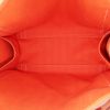 Sac cabas Hermès Cabalicol en toile orange et cuir gold - Detail D3 thumbnail