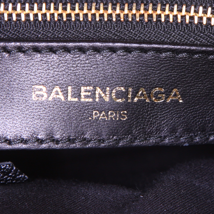 Borsa a tracolla Balenciaga Metallic Edge in pelle nera - Detail D4