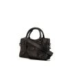 Balenciaga Classic City mini shoulder bag in black leather - 00pp thumbnail