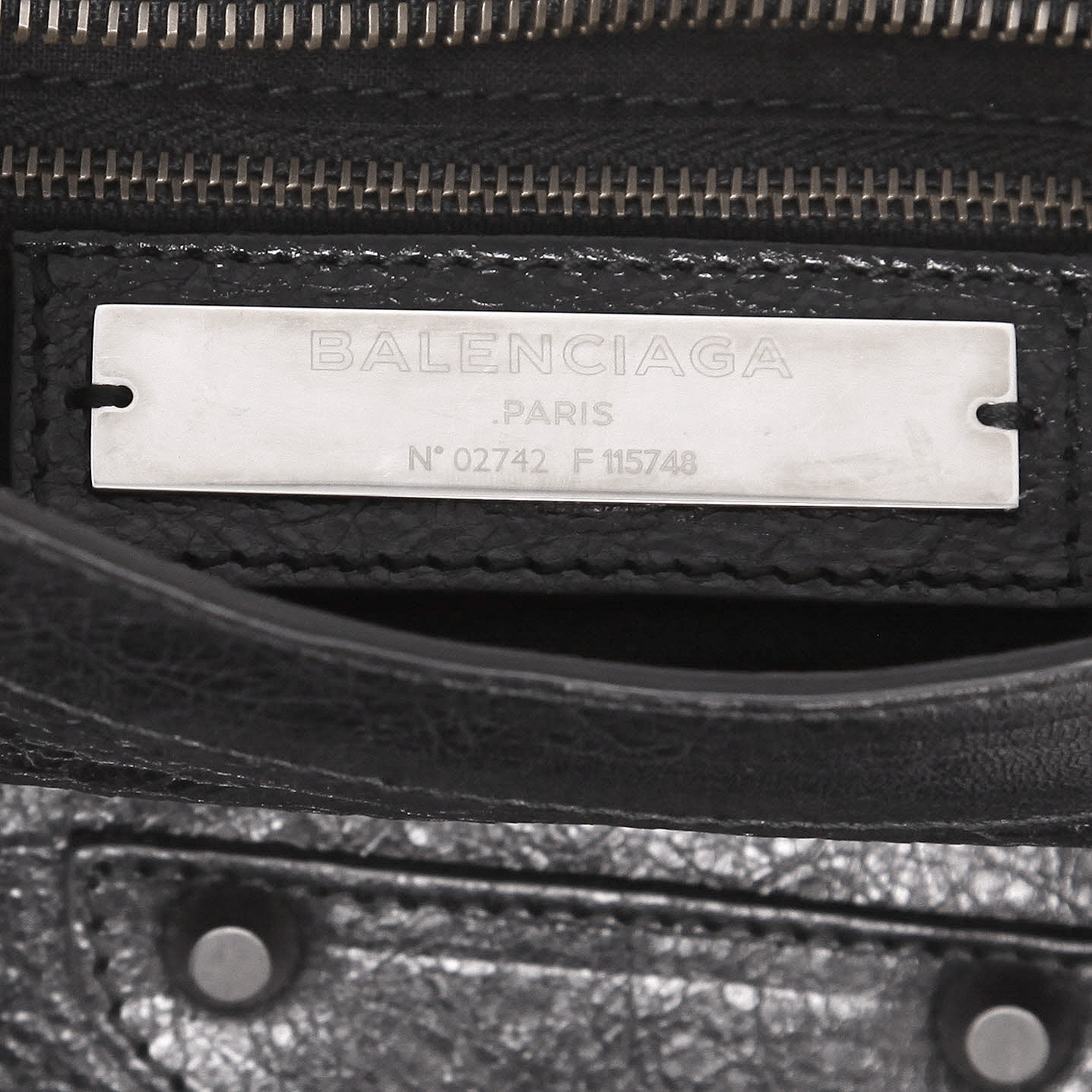 Bolso de mano Balenciaga  City en cuero negro - Detail D2