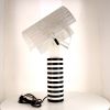 Mario Botta, "Shogun" table lamp, in white and black enamelled metal and white lacquered perforated steel sheet, Artemide edition, creation of 1986, 1990s edition - 360 thumbnail
